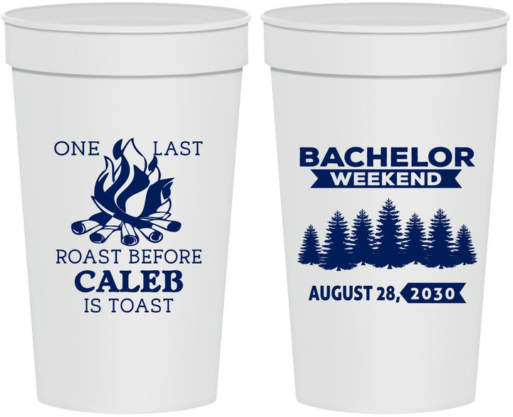 Personalized Bachelor Party 32 oz Stadium Cups - Camping | 40079