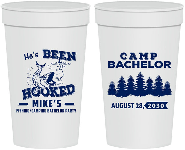 Personalized Bachelor Party 32 oz Stadium Cups - Fishing | 40080