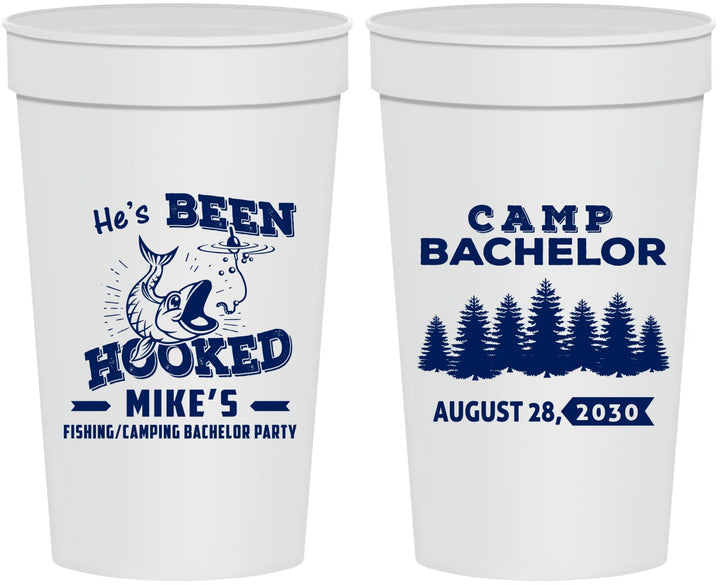 Personalized Bachelor Party 32 oz Stadium Cups - Fishing | 40080