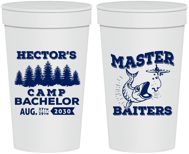 Personalized Bachelor Party 32 oz Stadium Cups - Fishing | 40081