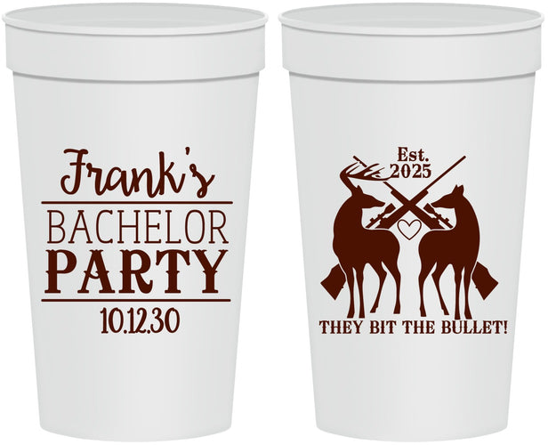 Personalized Bachelor Party 32 oz Stadium Cups - Hunting | 40083