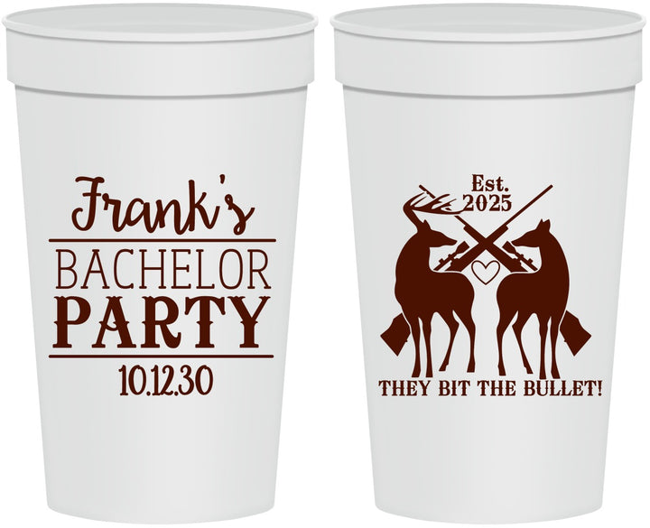 Personalized Bachelor Party 32 oz Stadium Cups - Hunting | 40083