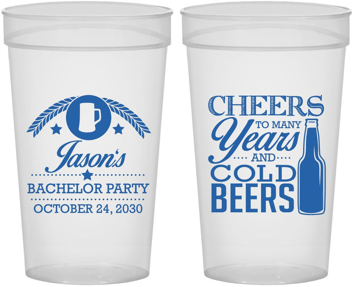 Personalized Bachelor Party 32 oz Stadium Cups - Cheers | 40097