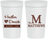 Personalized Wedding 32 oz Stadium Cups - Monogram | 402
