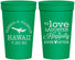 Personalized Wedding 32 oz Stadium Cups - Love Laughter Happily | 404