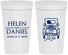 Personalized Wedding 32 oz Stadium Cups - Just Married Old Car | 413