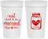 Personalized Wedding 32 oz Stadium Cups - Mason Jar | 415