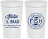 Personalized Wedding 32 oz Stadium Cups - Two Less Fish In The Sea | 421