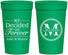 Personalized Wedding 32 oz Stadium Cups - Monogram | 435