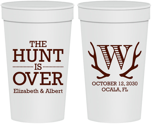 Personalized Wedding 32 oz Stadium Cups - Monogram | 442