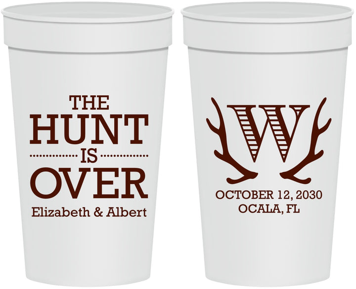 Personalized Wedding 32 oz Stadium Cups - Monogram | 442