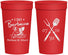 Personalized Wedding 32 oz Stadium Cups - I Do Barbecue Bbq | 446
