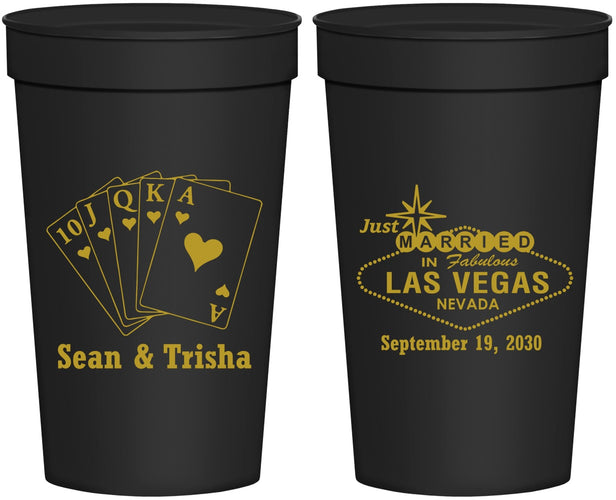 Personalized Wedding 32 oz Stadium Cups - Las Vegas | 453