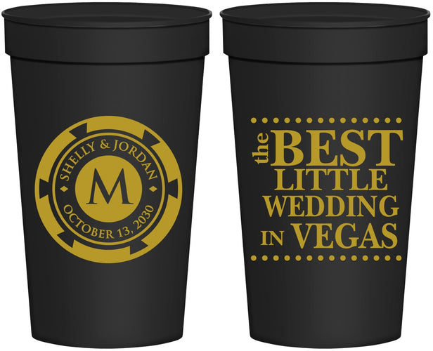 Personalized Wedding 32 oz Stadium Cups - Las Vegas | 457