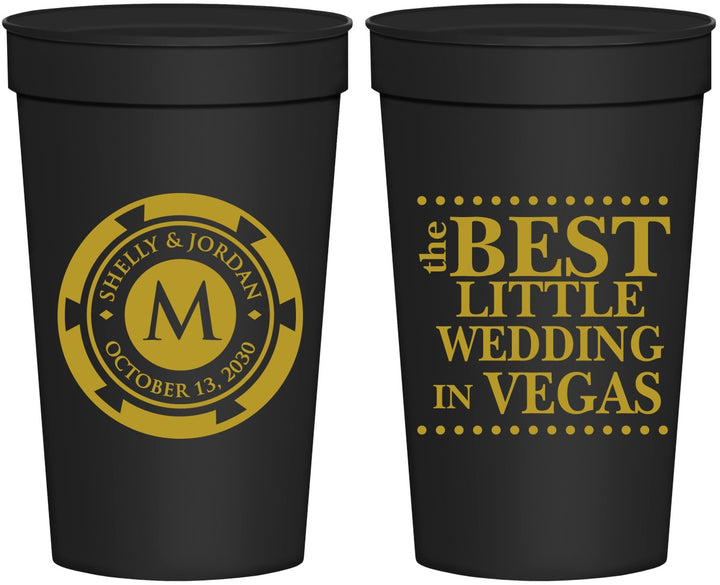 Personalized Wedding 32 oz Stadium Cups - Las Vegas | 457