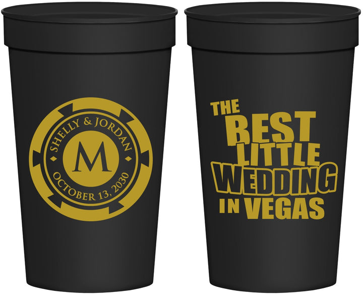 Personalized Wedding 32 oz Stadium Cups - Las Vegas | 458