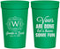 Personalized Wedding 32 oz Stadium Cups - Vows Are Done Have Fun | 460