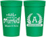 Personalized Wedding 32 oz Stadium Cups - Monogram | 464