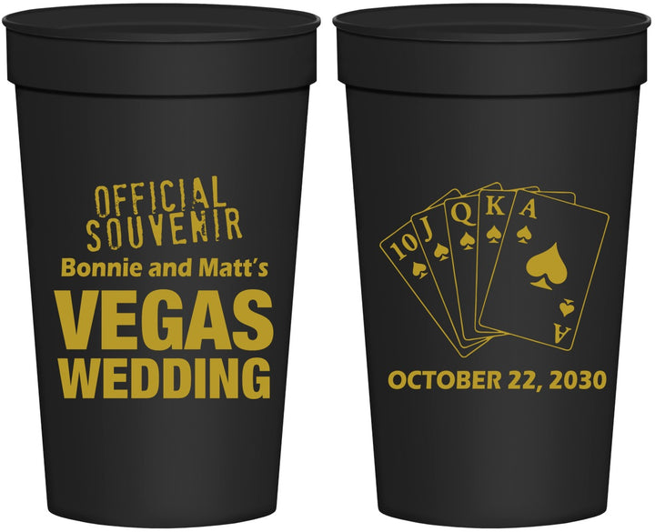 Personalized Wedding 32 oz Stadium Cups - Las Vegas | 465