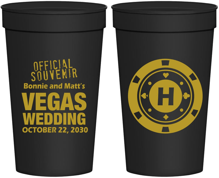 Personalized Wedding 32 oz Stadium Cups - Las Vegas | 467