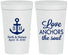 Personalized Wedding 32 oz Stadium Cups - Love Anchors The Soul | 494