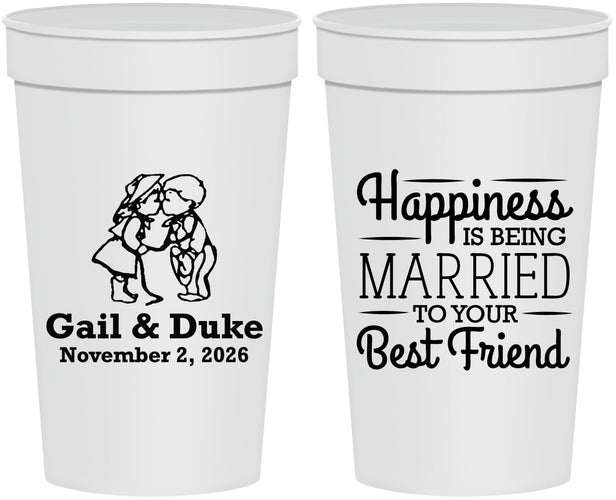 Personalized Wedding 32 oz Stadium Cups - Best Friend | 499