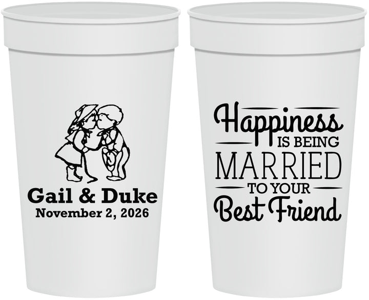 Personalized Wedding 32 oz Stadium Cups - Best Friend | 499