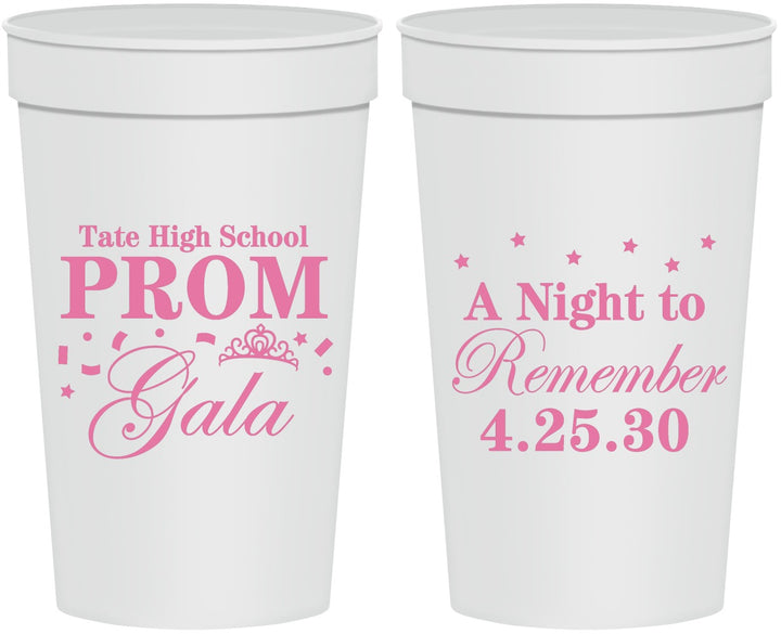 Personalized Prom 32 oz Stadium Cups - A Night To Remember | 50003