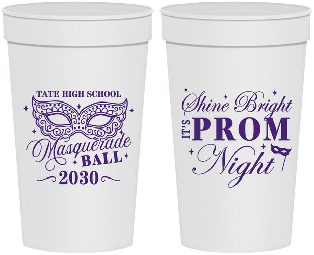 Personalized Prom 32 oz Stadium Cups - Masquerade Ball | 50010