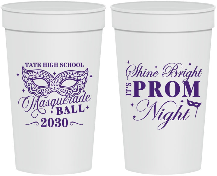 Personalized Prom 32 oz Stadium Cups - Masquerade Ball | 50010