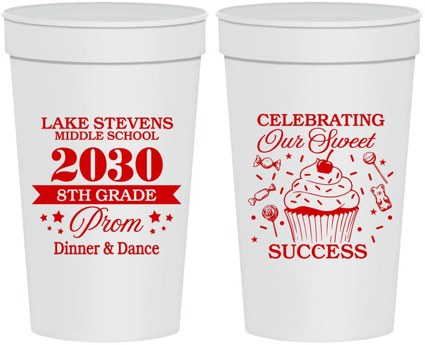 Personalized Prom 32 oz Stadium Cups - 8th Grade Dance | 50013