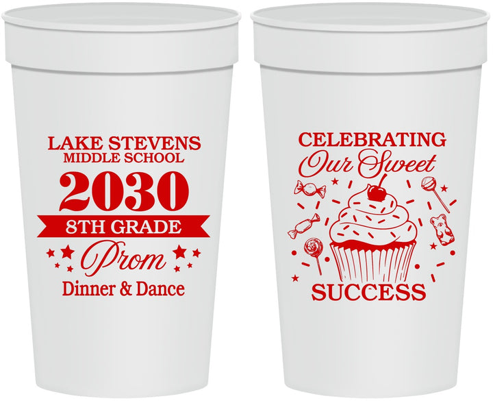 Personalized Prom 32 oz Stadium Cups - 8th Grade Dance | 50013