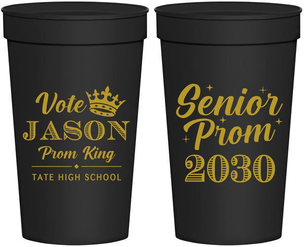 Personalized Prom 32 oz Stadium Cups - King Vote | 50019