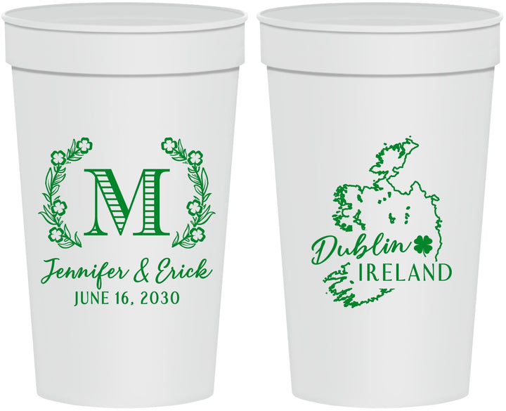 Personalized Wedding 32 oz Stadium Cups - Ireland | 528