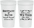 Personalized Wedding 32 oz Stadium Cups - Take A Shot We Tied The Knot | 552