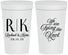 Personalized Wedding 32 oz Stadium Cups - Monogram Tying Knot | 559