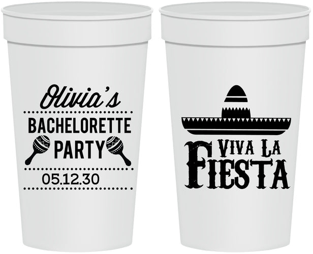 Personalized Bachelorette 32 oz Stadium Cups - Viva La Fiesta | 60001