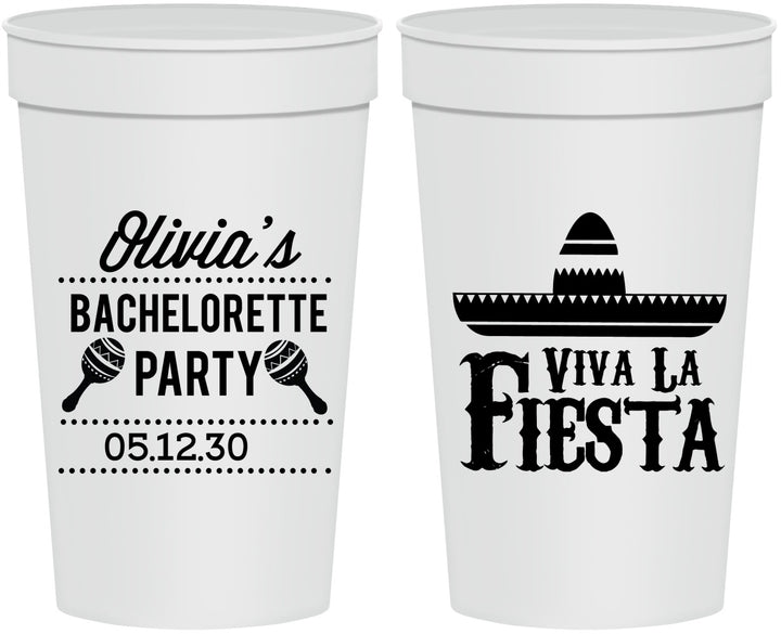 Personalized Bachelorette 32 oz Stadium Cups - Viva La Fiesta | 60001