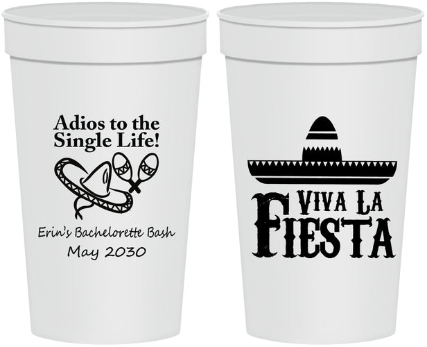 Personalized Bachelorette 32 oz Stadium Cups - Viva La Fiesta | 60005