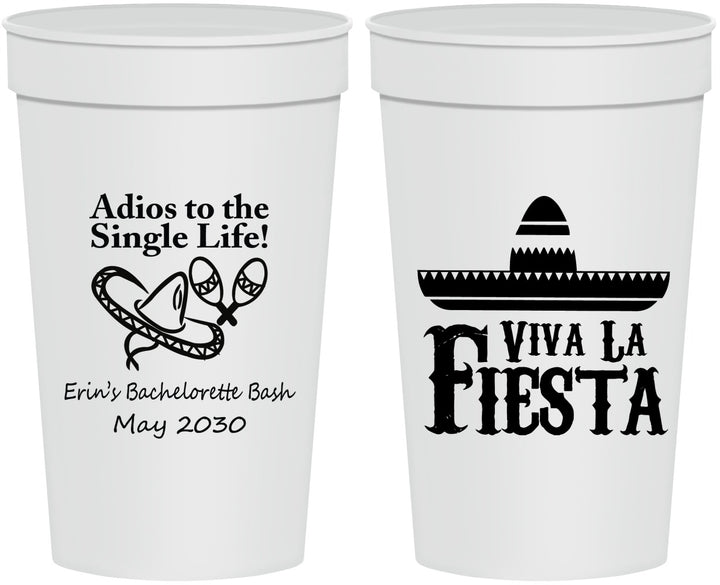 Personalized Bachelorette 32 oz Stadium Cups - Viva La Fiesta | 60005