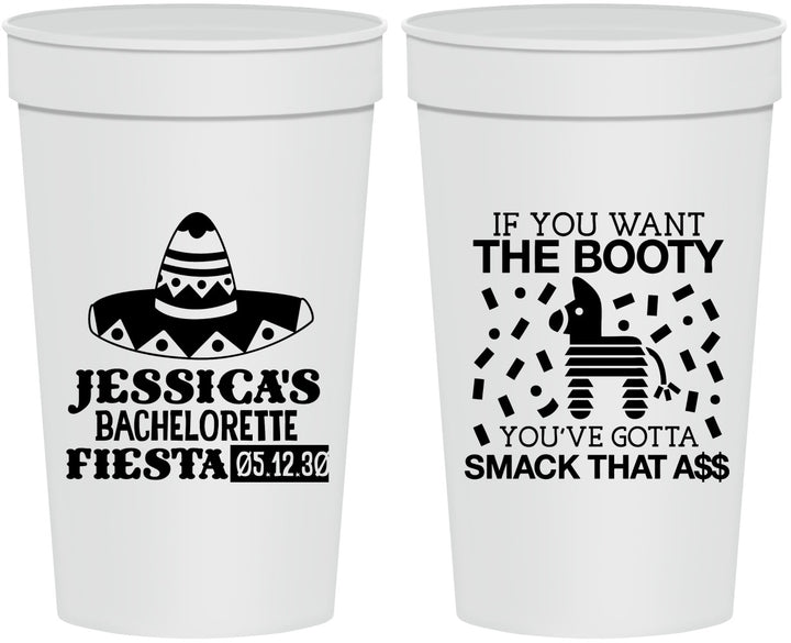 Personalized Bachelorette 32 oz Stadium Cups - Mexico Fiesta | 60006