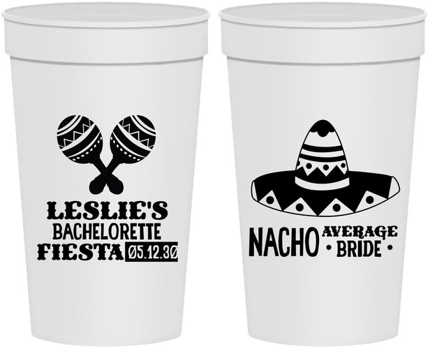 Personalized Bachelorette 32 oz Stadium Cups - Nacho Average Bride | 60007