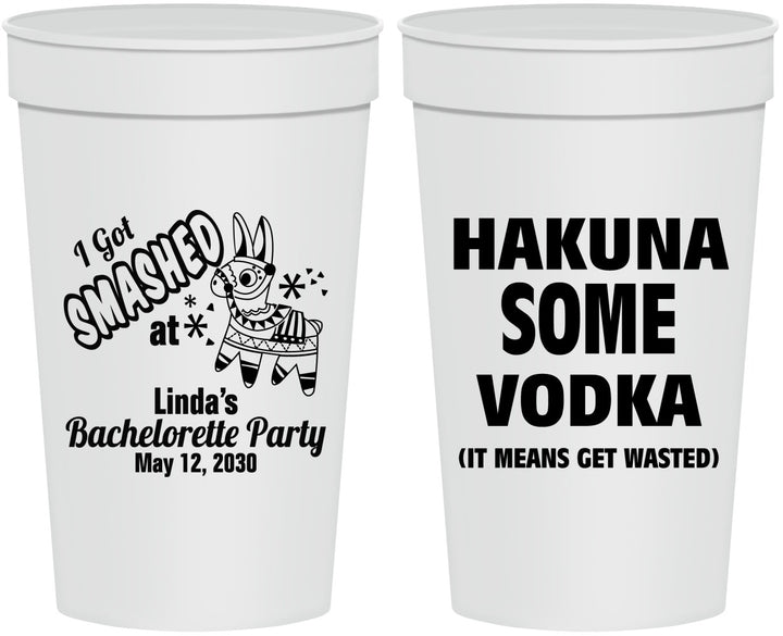 Personalized Bachelorette 32 oz Stadium Cups - Mexico Fiesta | 60008