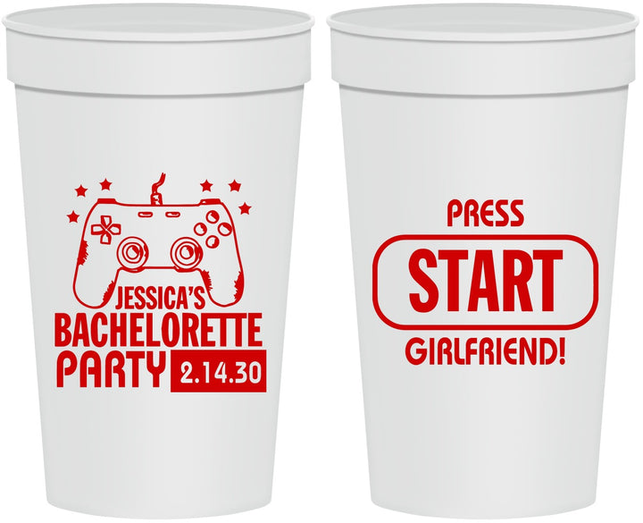 Personalized Bachelorette 32 oz Stadium Cups - Video Games | 60009