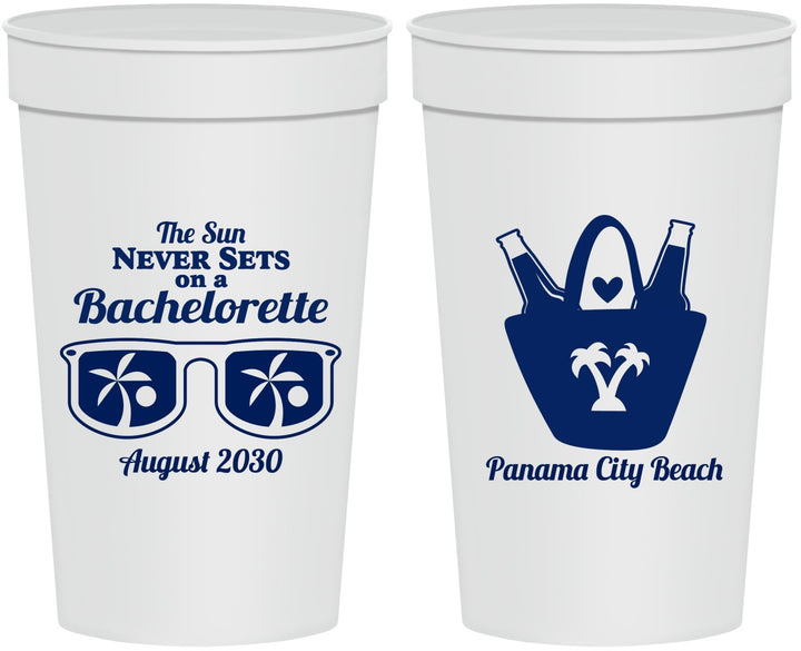 Personalized Bachelorette 32 oz Stadium Cups - Beach | 60010