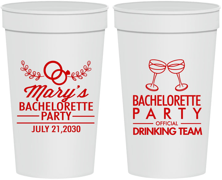 Personalized Bachelorette 32 oz Stadium Cups - Official Drink Team | 60017