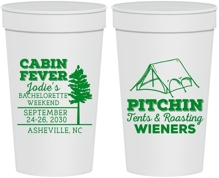 Personalized Bachelorette 32 oz Stadium Cups - Camping | 60019