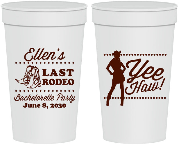 Personalized Bachelorette 32 oz Stadium Cups - Last Rodeo | 60021