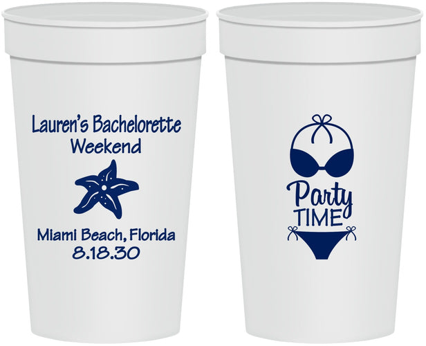 Personalized Bachelorette 32 oz Stadium Cups - Bikini | 60027