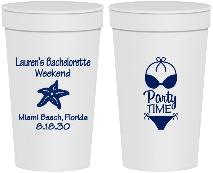 Personalized Bachelorette 32 oz Stadium Cups - Bikini | 60027
